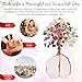 7 Chakra Crystal Tree of Life with Quartz Base – Crystal Room & Home Decor, Cute Home Birthday Gifts for Men & Crystals and Healing Stones for Women Mom Sister Gemstone Tree for Shelf & Bedroom Decor