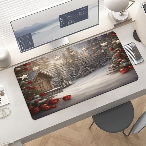 Christmas Wood Desk Pad de caucho 30x60 cm miniatura 6