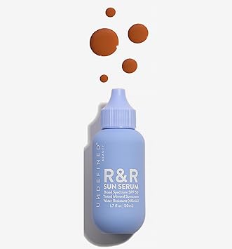 Undefined Beauty R&R Sun Serum SPF 50 PA++++ Tinted Mineral Sunscreen with Niacinamide, Water Resistant Broad Spectrum Protection & Blue Light Defense (Deep Tint)