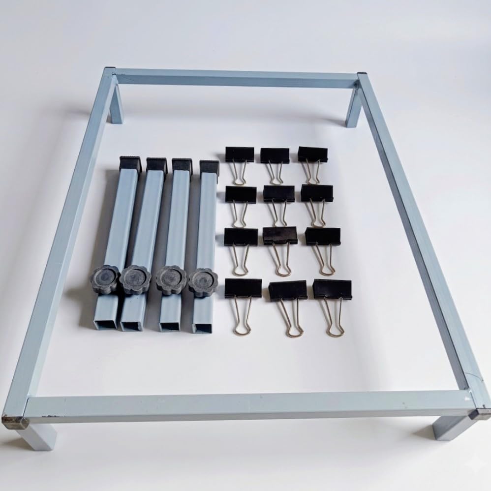 SF Mart Box Type Aari Work Stand with 12 Clips for Strong Grip for Embroidery 24 X 16 Size Square aari Stand for Hand Embroidery Set/Alternative for Hoops/Aari Work-image-15
