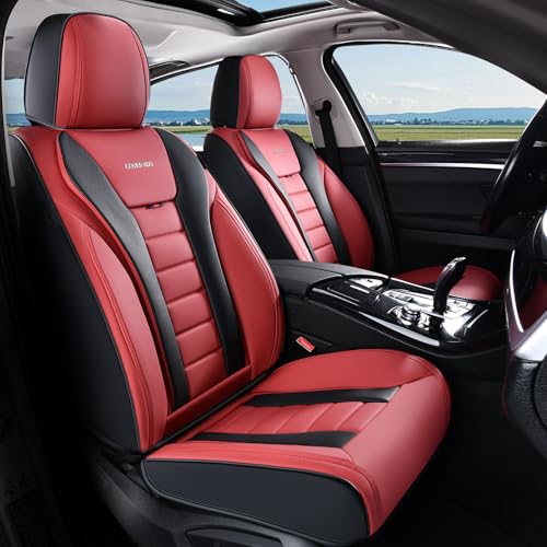 Image of Coverado Car Seat Covers, Front Covers for Cars, Car Seat Cover Front Seats, Automotive Seat Cover, Waterproof, Leather Car Seat Cushion, Universal Interior Covers Seat Protectors for Most Cars