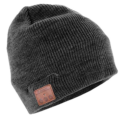 Unisex Modische Bluetooth Beanie Hut Bluetooth-Mütze mit Stereo-Kopfhörern,Mikrofon, Gifts Mütze Funkkopfhörer Stereo-Lautsprecher-Mikrofon Wireless