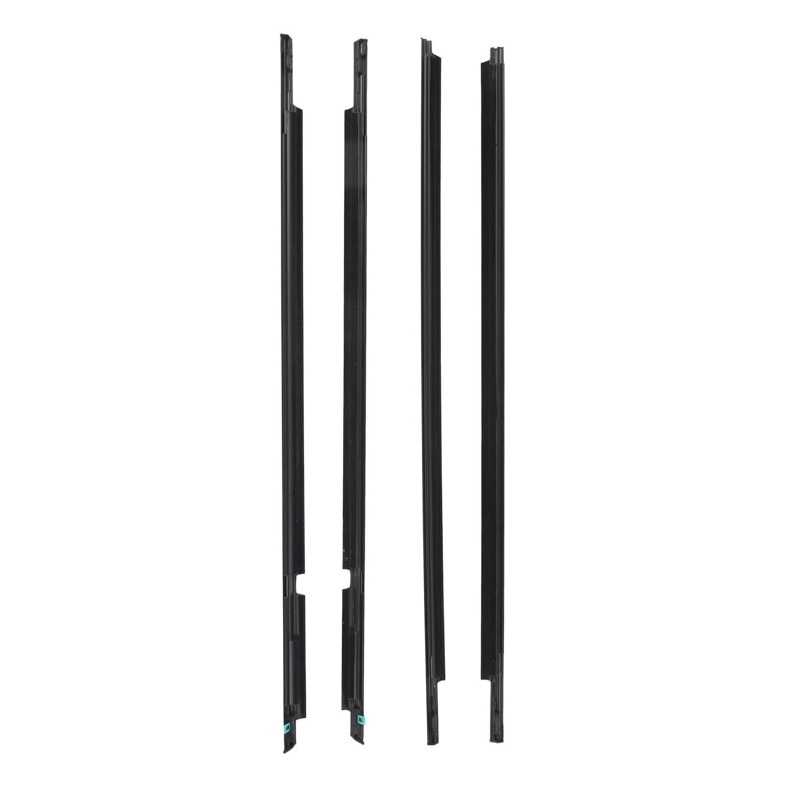Ajohbm One Color Car Door Window Rubber Seal Strip 4Pcs Car Window Weatherstrip Seal Trim Belt 75711-60061 Replacement For Toyota For Land Cruiser Prado 120 Series 2003 To 2009