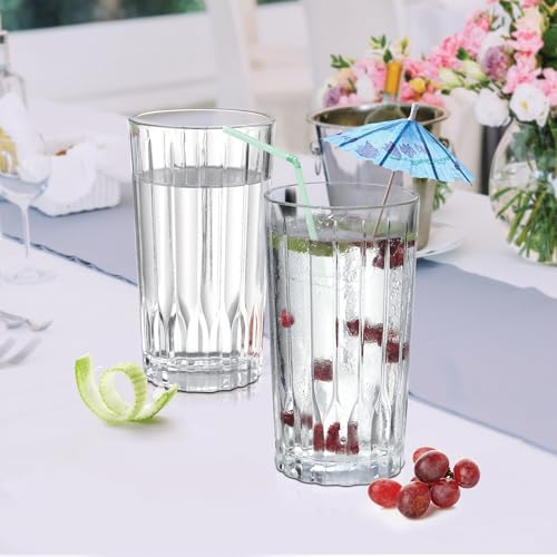 Image of Treo by Milton Linea Glass Tumbler I Premium Glass Set of 6 for Water, Cold Drink I Perfect for Home, Restaurants and Parties. 290 ml