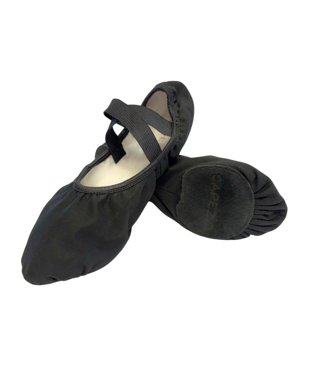 Capezio Stella Canvas Ballet Shoe, Black, 8.5 W