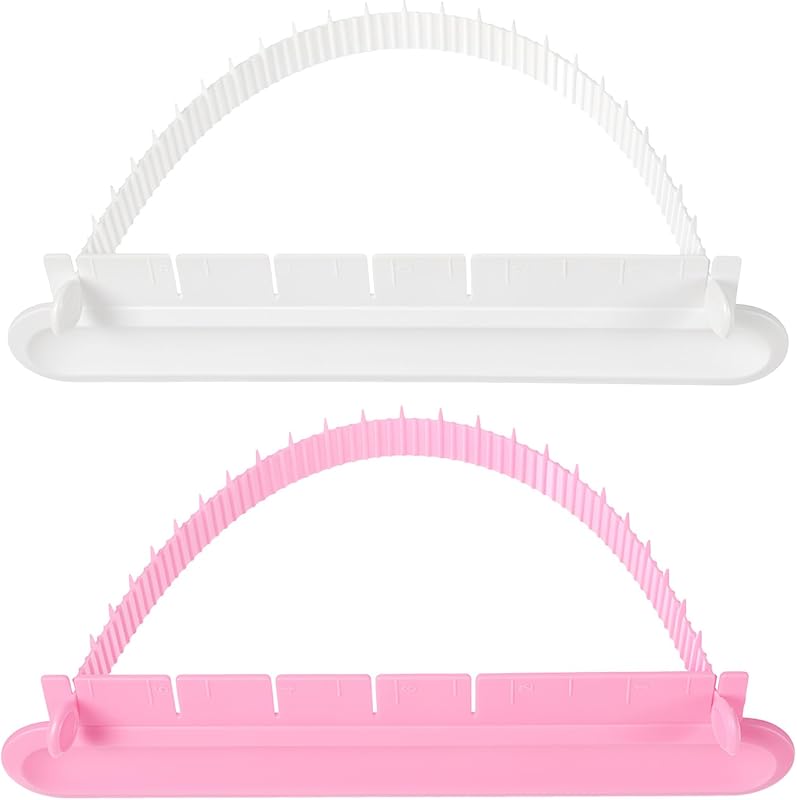 2 Pack Cake Arch Guide Tool, Cake Swag Marker Tool for for Controlling the Size and Position of the Arc, Measuring Beginners (White and Pink)