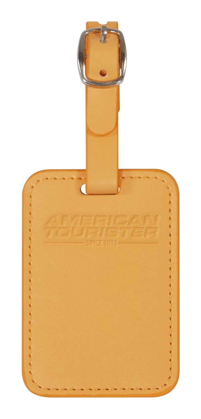 American Tourister Luggage Tags - for suitcases and Bags, with Adjustable Strap, Address Card Included, Set of 2, Papaya Pop