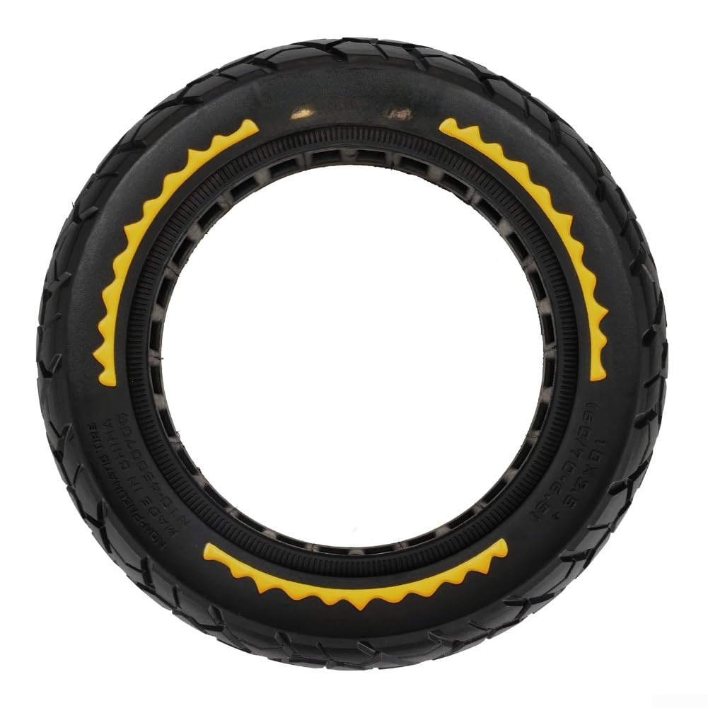 Pneu anti-crevaison 10 x 2,5 pour commutation G30P G30LP (ligne jaune)