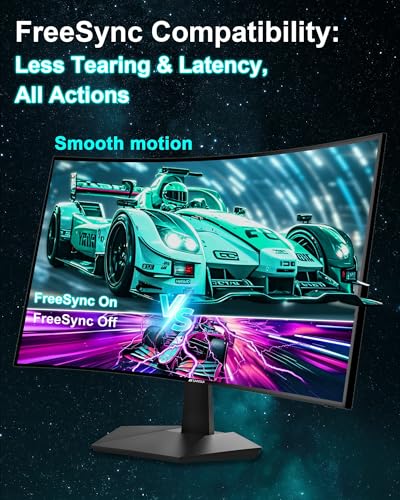 undefined SANSUI 27 Inch Curved 160Hz Gaming Monitor, 1500R Curved Computer Gaming Monitor FHD 1080P, 4000:1, 110% sRGB, FPS/RTS, 1Ms MPRT|FreeSync|HDR|Low Blue Light|HDMI DP| VESA Support, HDMI Cable Incl. の商品画像 4