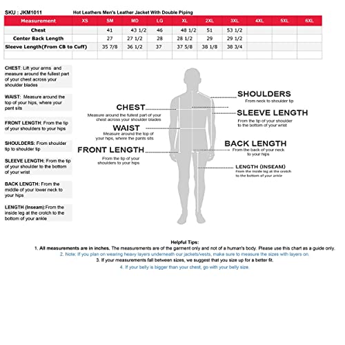 Hot Leathers Black Leather Men's Jacket with Double Piping3