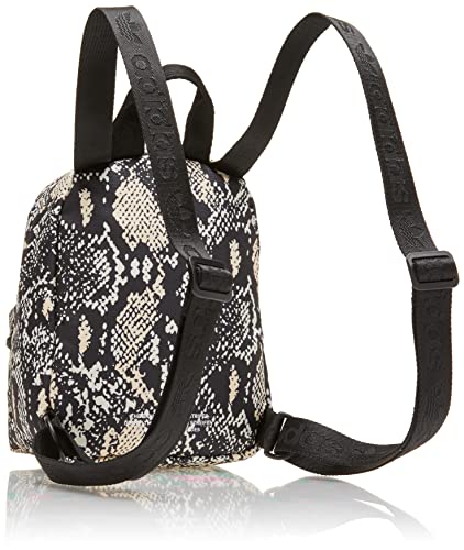 adidas Originals Trefoil 2.0 Mini Backpack Small Travel Bag, Python Black-Sand Strata/Black, One Size2
