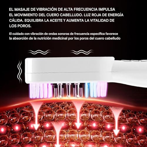 Cepillo eléctrico de masaje para cabello debilitado con ranura de aceite 6