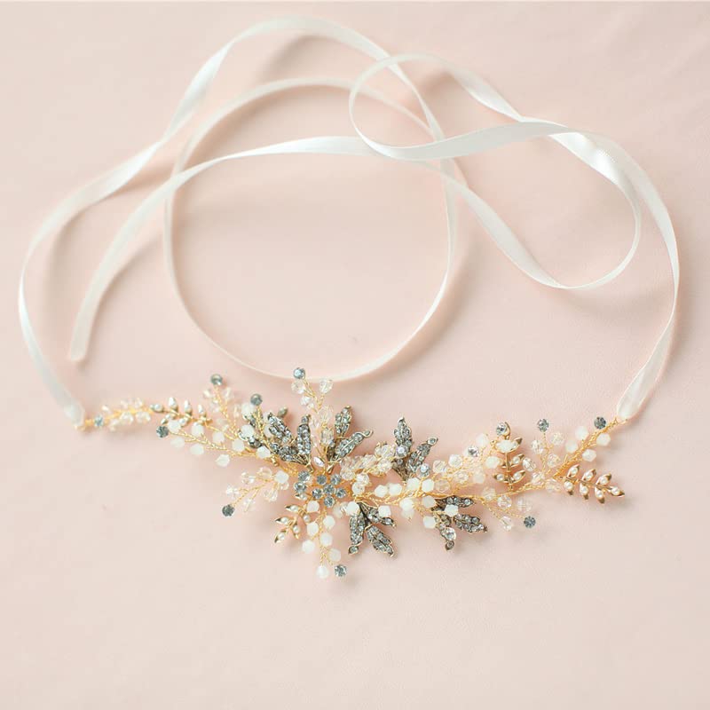 Diadema de novia de lujo, accesorios para el cabello de boda, diadema de novia, vintage, hecha a mano, adornos para el pelo, diademas para novia
