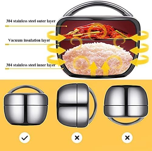 Frasco De Comida con Aislamiento Al Vacío, Termos para Comida Caliente, Acero Inoxidable, Sin Bpa, para Niños, Almuerzo Escolar, Adultos, Llevar El Almuerzo Al Trabajo, Tres Capas, Two Layers