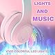Usoun Kinderkopfhörer Bluetooth, Kinder Kopfhörer Over-Ear mit 85db Lautstärkebegrenzung LED-licht Faltbare HD Stereo Kopfhörer Kabellose und Kabel, eingebautes Mikrofon für Handy, Tablet,PC,TV