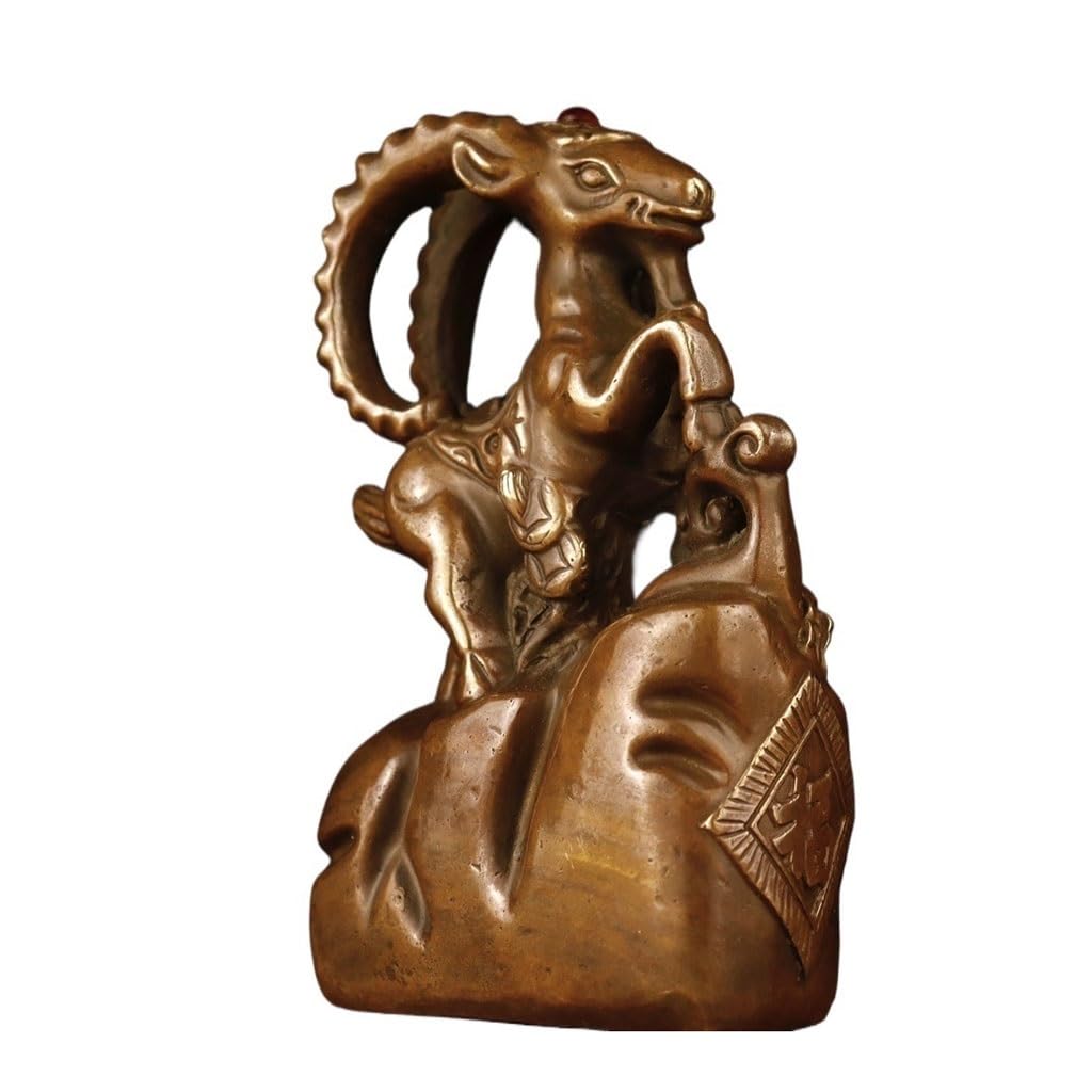 GLETSF Brass Decor Home Decoration Pure Copper Cow Entrance Desktop Decoration Living Room Home Office Bookshelf Decoration Statues For Home Decor,A-39 * 20 * 23cm