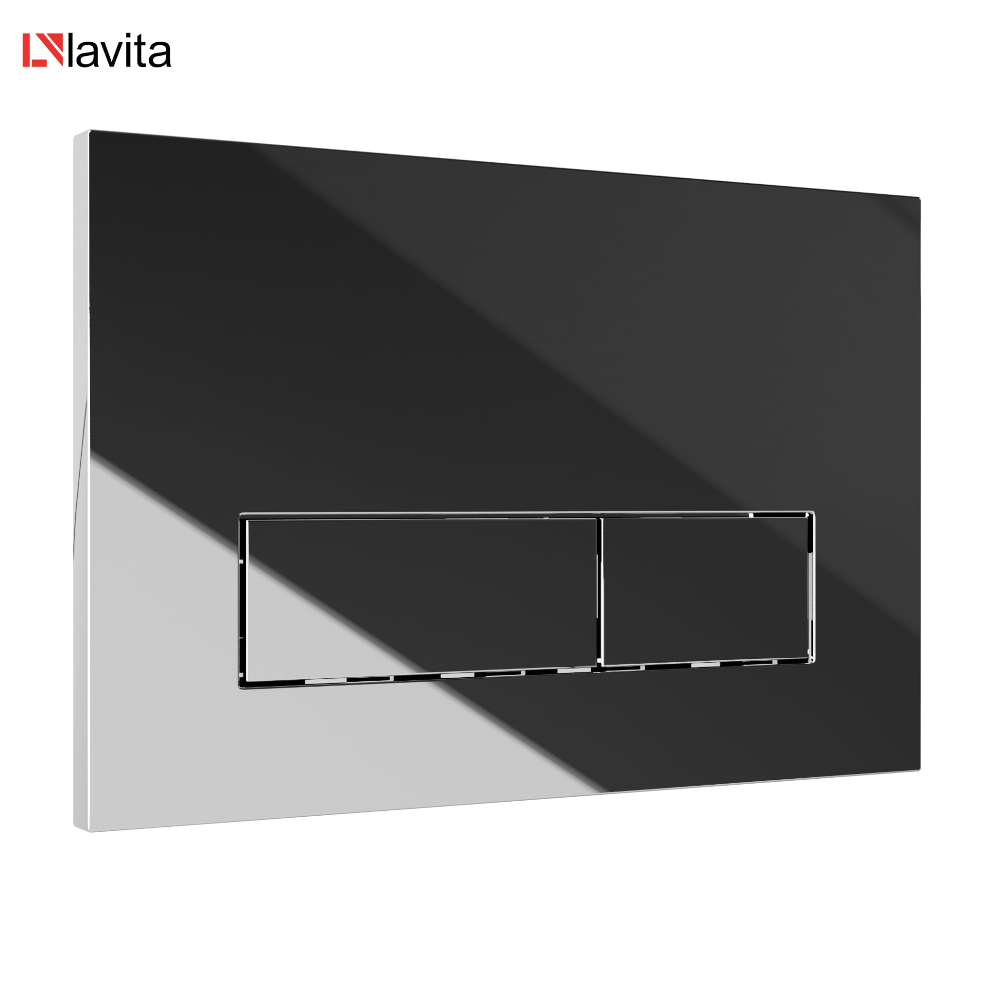 Domino Lavita elemento da parete WC sospensione placca comando RC cromato altezza flessibile 112-128 cm