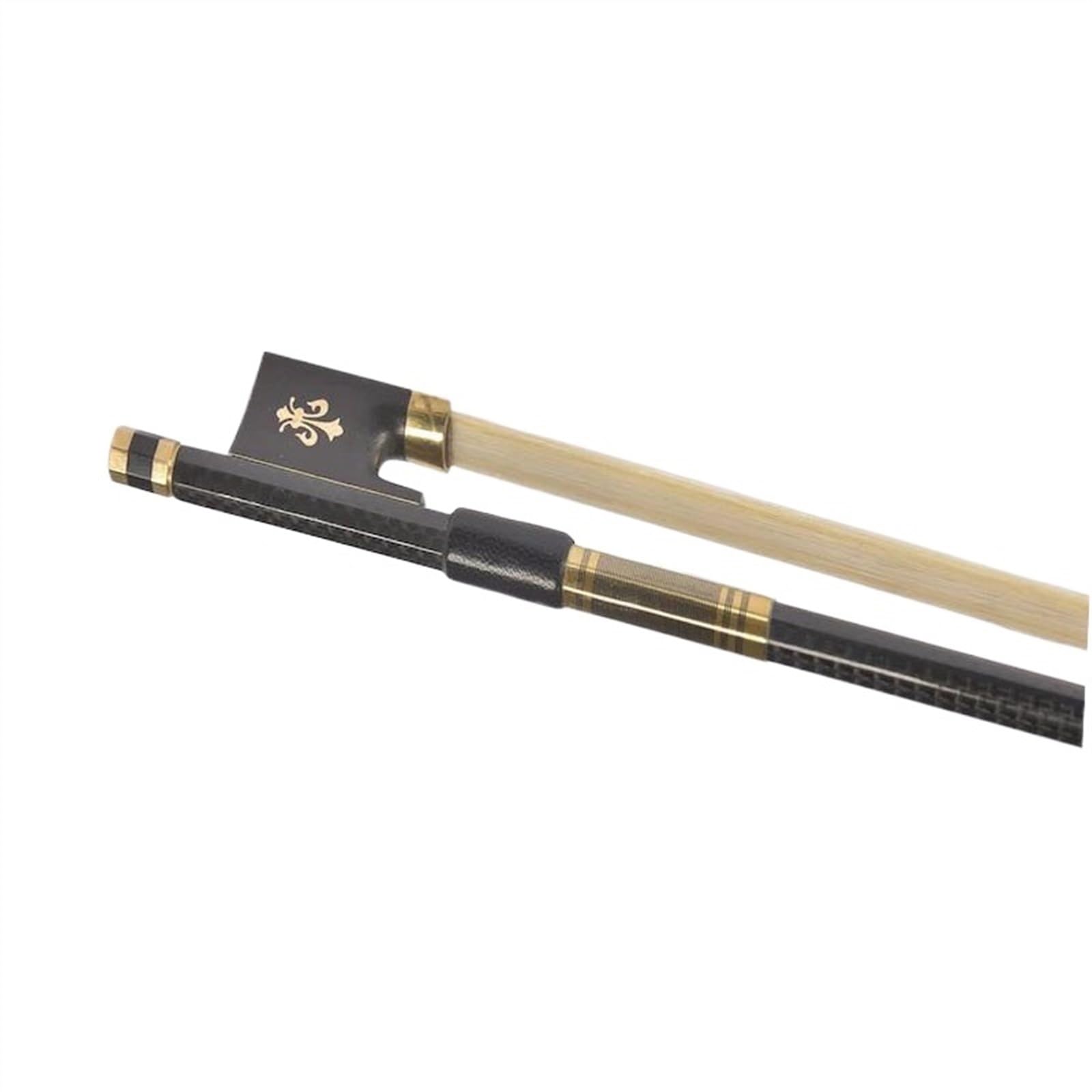 Ćwicz Smyczek Do Skrzypiec Dla 4/4 3/4 1/2 1/4 Fiddle Bow Okrągły Kij Z Włókna Węglowego Heban Naturalne Włosie Końskie Zbalansowane (Color : 1/4)