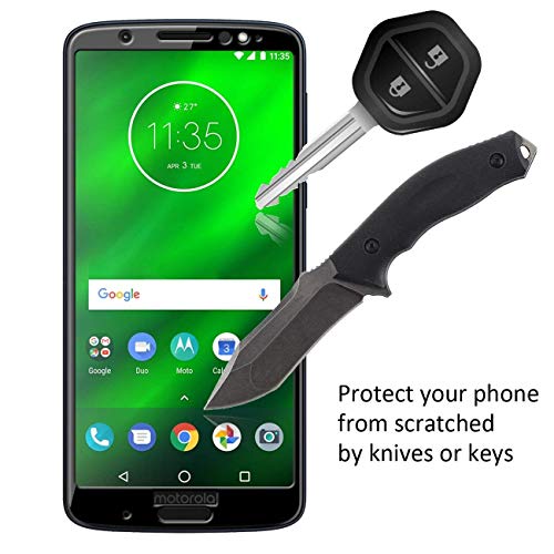 Image of Screen Protector for Motorola Moto G6 Plus Black Tempered Glass Edge-to-Edge 6D Screen Guard With Installation Kit
