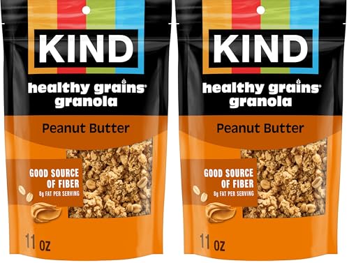 KIND Healthy Grains Granola, Peanut Butter Clusters, 11oz, 2 bags