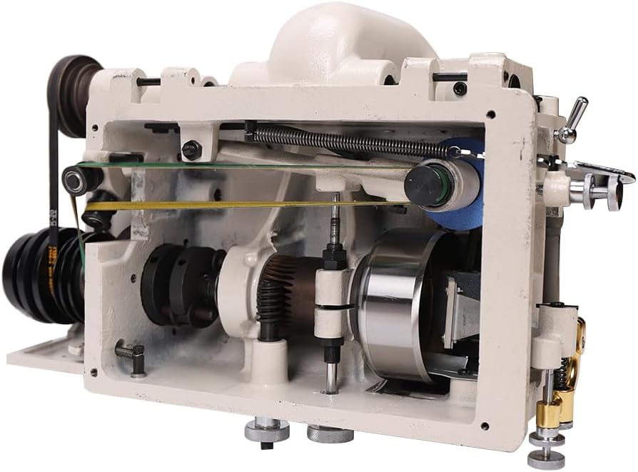 Leather Skiving Machine, Electric Shovel Skin Cutter Peeling Machine Industrial Edge and Flat Thinning Leather Machine for Shoes Bags Gloves Belts (Servo Motor Not Included)