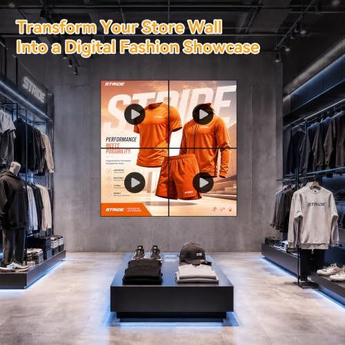 Image of 19.2 inch Square Digital Signage Display, 1:1 Commercial Display | 1000-Nit Brightness, Android 12, HDMI, LAN, USB, Free CMS for Retail Stores, Restaurants and Exhibition Displays