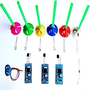 SRROBOTICS 3 IR Set with Street Light Stands (Including 6 White LED + 1 REGISTOR +Battery Cap)