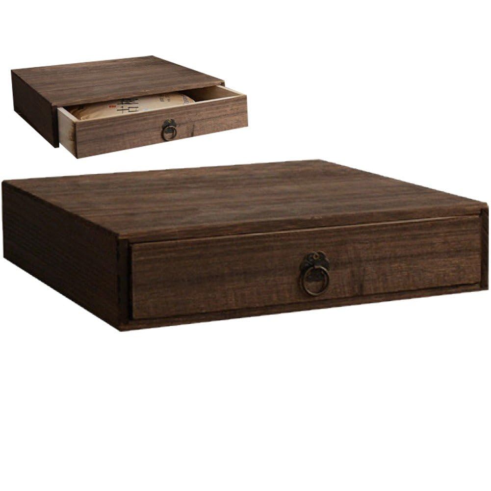 Boîte À Thé en Bois avec Tiroir, Organiseur De Rangement pour Thé PU, Idéal pour Les Amateurs De Thé PU