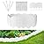 20Pcs Garden Edging Border Landscape Edging Lawn Garden Fence Edgings Decorative Landscape Border 20Ft Length Landscaping Edging with 20 Pcs Stakes for Lawn Garden Flower Bed Yard,Lawn Edging (White)