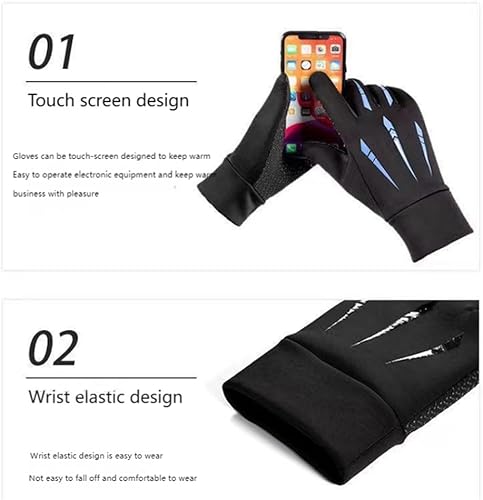 Miniatura 7 de Guantes de invierno para hombres y mujeres, guantes de ciclismo resistentes al viento, guantes de ciclismo para hombres, guantes de correr al aire