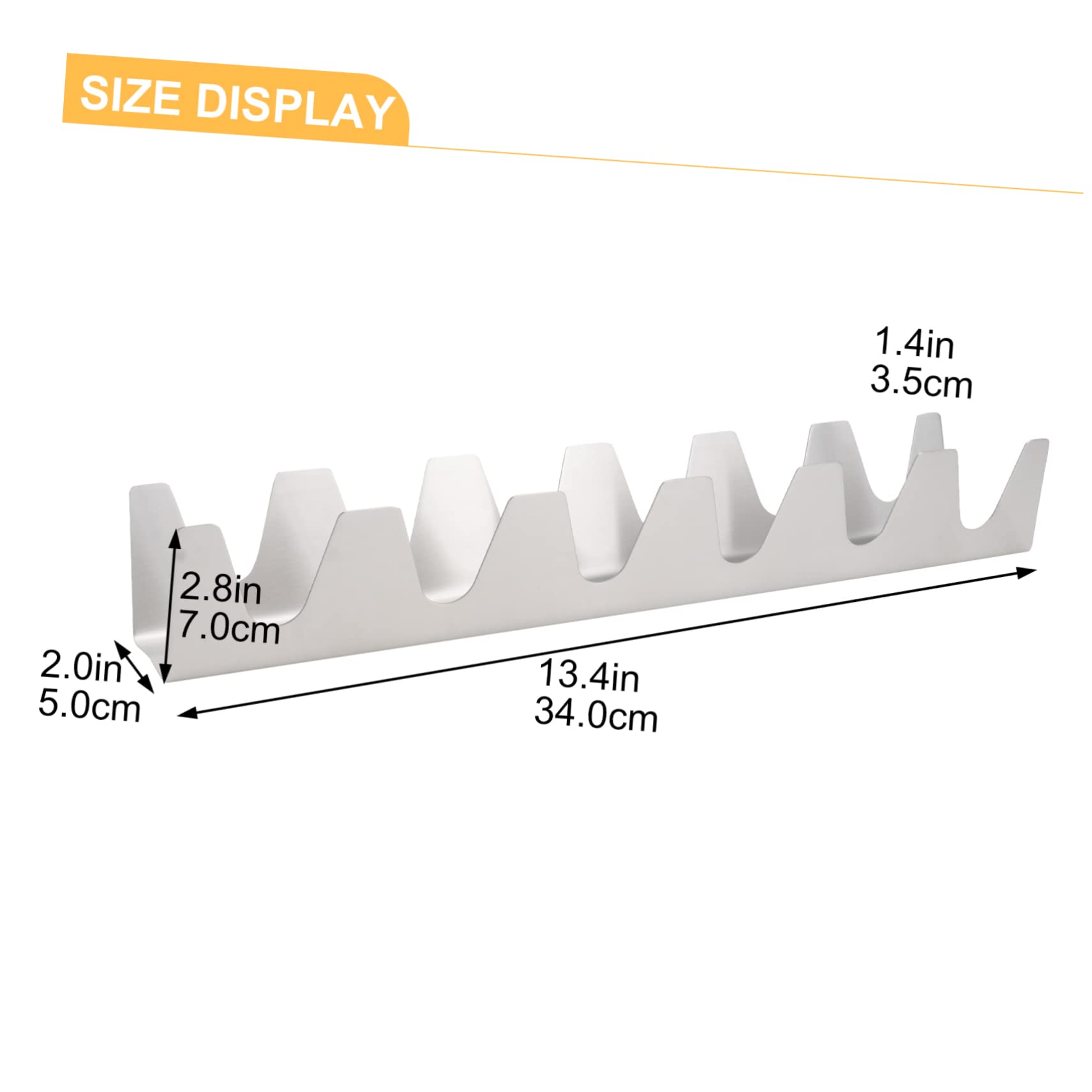 STOBAZA 1pc Food Rack Corn Tortillas Taco Stand Silver Cooking Rack