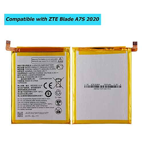 Vvsialeek Li3839T43P8h826348 Replacement Battery Compatible with A7010, Blade A7 2020, Blade A7s, EA72020 with Toolkit
