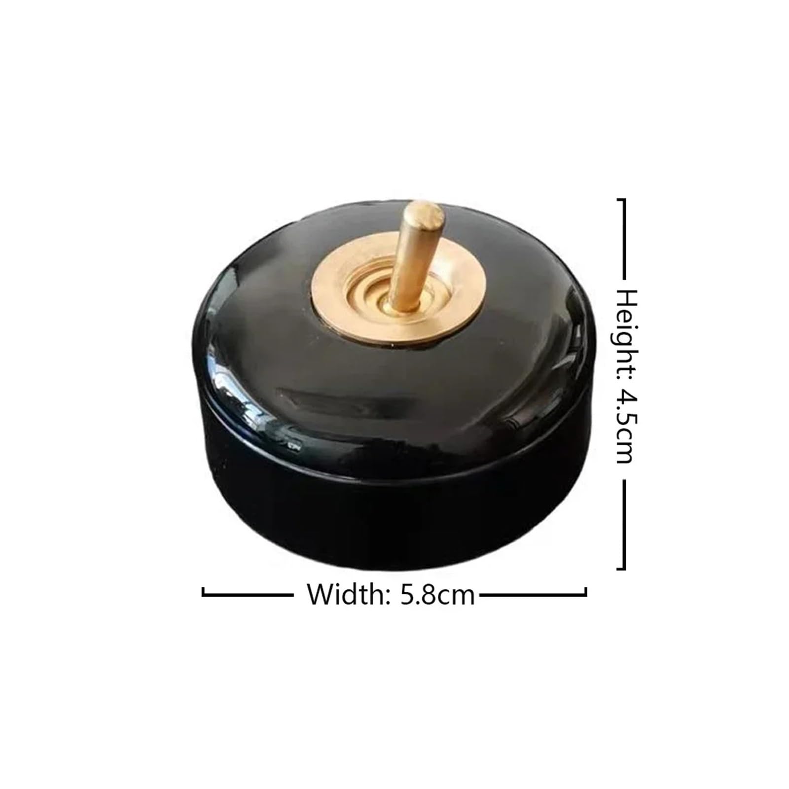 Interruptor de pared de latón con palanca, 1 módulo, 1 vía, 2 vías, for luz de cama(Copper 2 way)