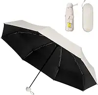 Guarda chuva de Bolso Ultra Compacto e Versátil – Mini Guarda-chuva Dobrável com Proteção UV, Leve e Portátil – Inclui Estojo Estilo Cápsula para Chuva e Sol - Cores Aleatórias