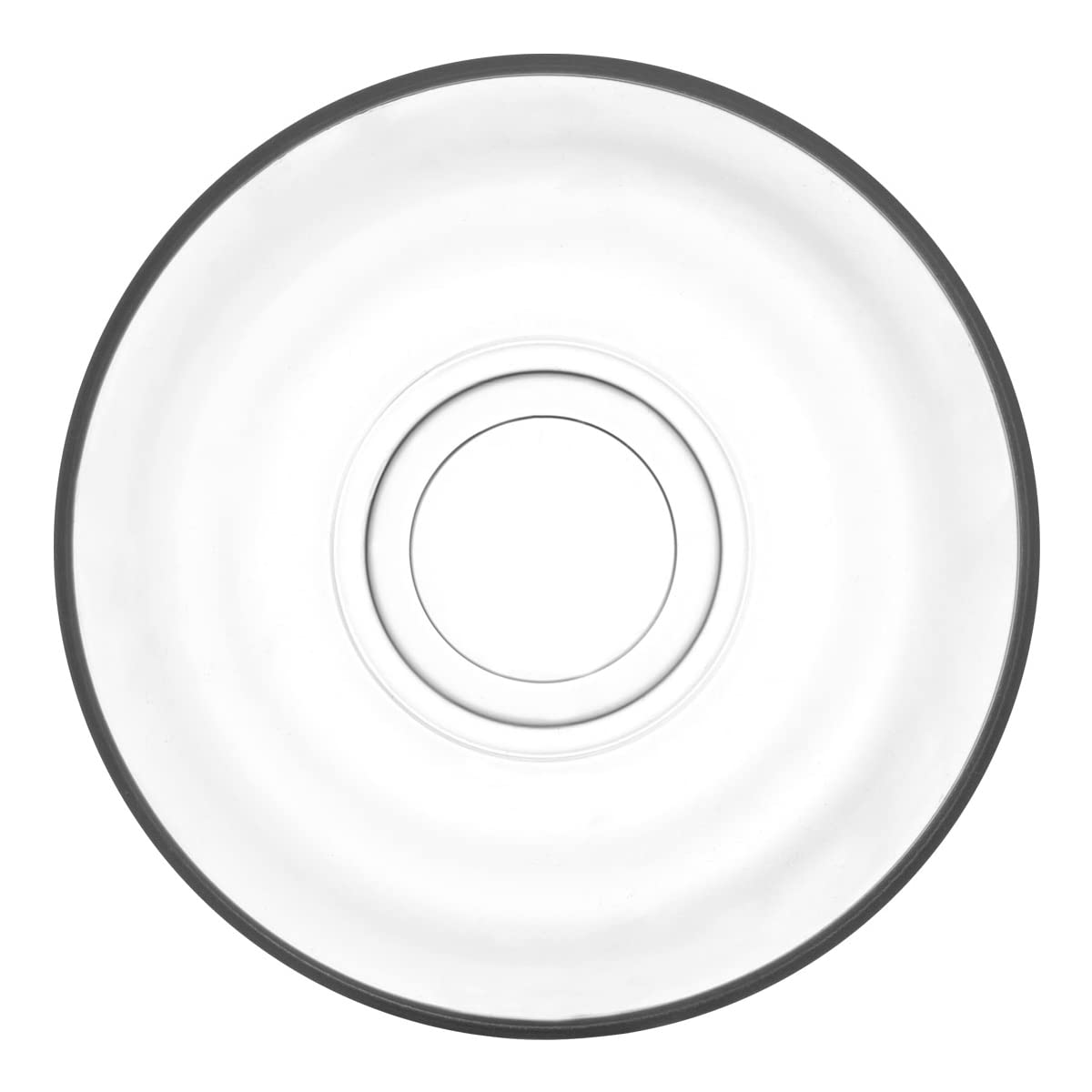 Klasik 6X Clear Glass Tea Cup Saucer 10 cm - Small Old Kitchen Coffee Cappuccino Espresso Tea Cup Plates