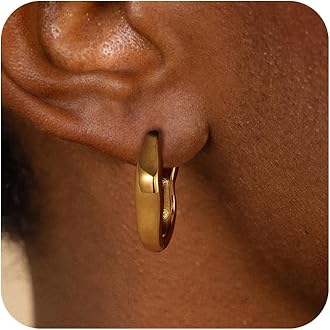 14K Gold/Silver Hoop/Dangle Earrings Dainty Hypoallergenic Jewelry, Trendy Lightweight Accessories for Women Valentines Mother's Day Birthday Thanksgiving Day Gifts