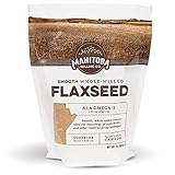 Smooth, Whole Milled Flaxseed by Manitoba Milling Co. | 1lb (16oz) Bag of Ground Flaxseed Fiber with Protein, Omega 3 | Gluten Free, Non-GMO Gourmet Milled Flaxseed for Muffins, Yogurt, Smoothie