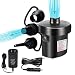 Bomba De Aire Eléctrica Portátil, Bomba De Aire para Colchones Inflables/deflactor para Piscinas, Barcos, Juguetes Hinchable o Camping, con 3 Accesorios, 240V AC / 12V DC