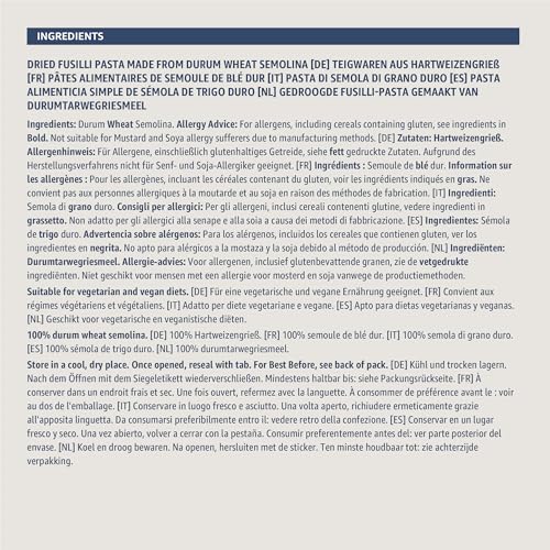 by Amazon Schnellkochende Fusilli, 500g (Packung mit 4)