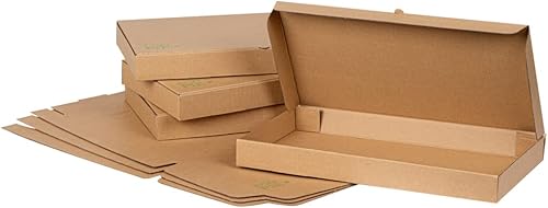 Miniatura 2 de Restaurantware Eco Pie - Cajas de pizza de pan plano de 16 x 8 x 1 pulgadas, 50 cajas desechables de pizza corrugada, cajas de pizza de papel kraft