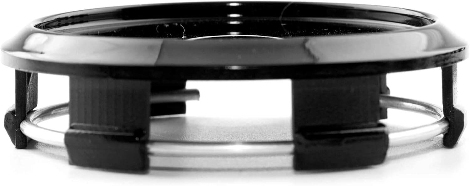 RTRHINOTUNING 4PCS 65mm Wheel Center Caps OD: 2.56"(65 mm) ID: 2.42"(61.4 mm) Bright Black Car Wheel Center Hub Rim Caps Center Hole