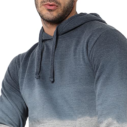 Image of Campus Sutra Men Colourblock Hoodie with Kangaroo Pocket