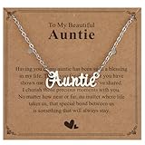 AHAETH Auntie Necklace for Women from Nephew Niece Best Birthday Gifts for Auntie