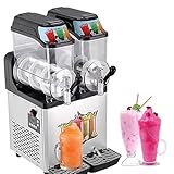 RoyceBee Slush-Maschine, Slush-Maschine für Zuhause, Automatische Reinigung, Kein EIS Erforderlich, Perfekt für Milchshakes, Margarita-Smoothies, FrappéS und Mehr,Double Cylinder