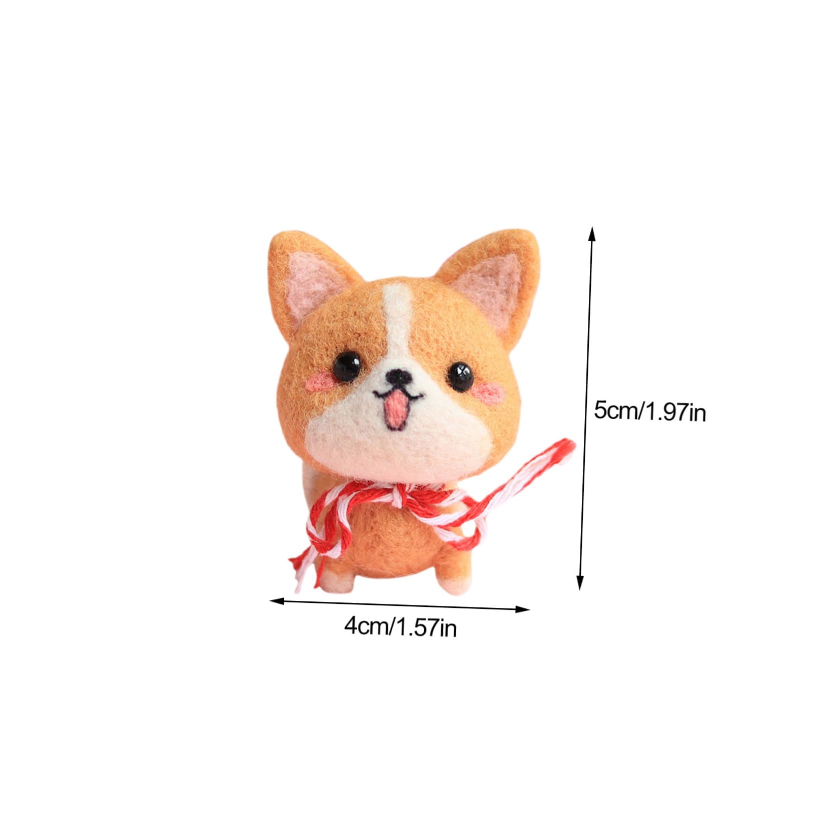 IWOWHERO Material Kit for Handmade Craft Needle Felting Crafts DIY Felt Dog Project