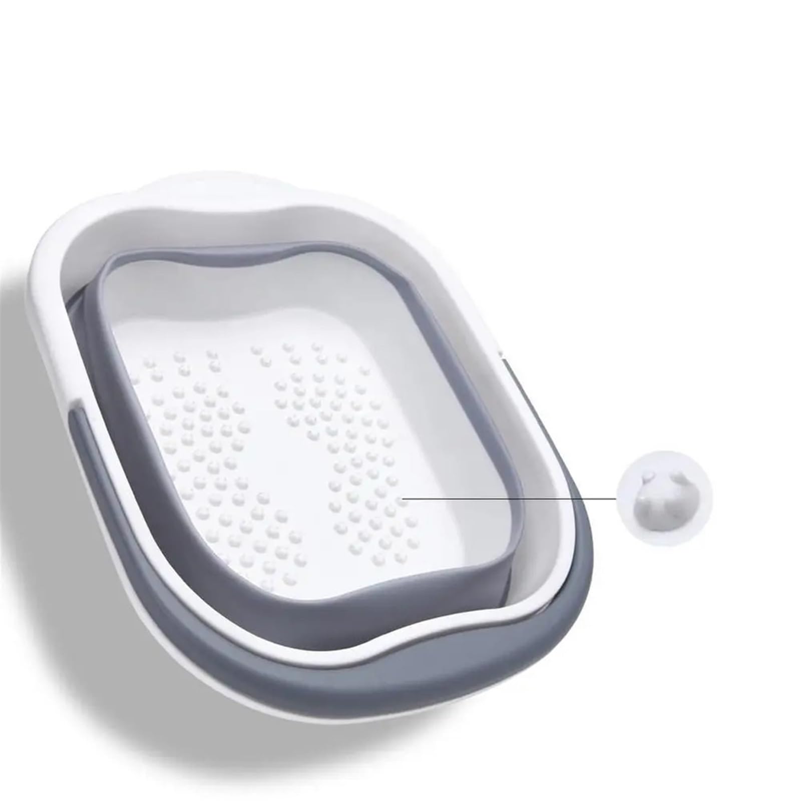 Baño De Pies Plegable Baño de pies plegable, lavabo for baño , Cubo Spa for 15l, portátil gran espacio con mango, bañera for(Gray)