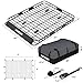 Wildroad Roof Rack Cargo Basket, Upgraded 4” Fence Wide Car Roof Basket Combo, 64