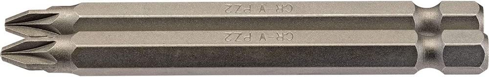 Draper 64312 No.2 1/4" Hex PZ Type Insert Bit 75mm Long (2 Piece)