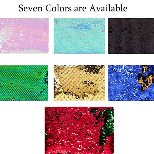 Brishow Envelope Type Travel Makeup Bag Portable Clutch Toiletry Bag Cosmetic Makeup Case Mermaid Sequins Organizer Bag with Zipper for Women and Girls (Dark Blue+Gold)