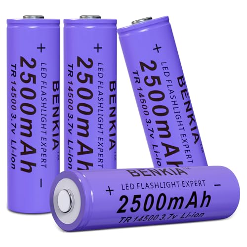 PAOWANG 14500 2500mAh Lithium Polymer Batteries (4 pcs)